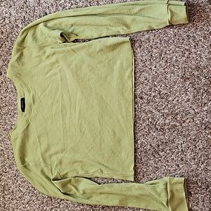 Green long sleeve crop top